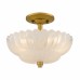 Whitecap 3-Light Brushed Gold Semi-Flush Mount