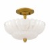 Whitecap 3-Light Brushed Gold Semi-Flush Mount