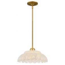 Whitecap 1-Light Brushed Gold Pendant Light