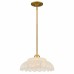 Whitecap 1-Light Brushed Gold Pendant Light