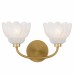 Whitecap 2-Light Brushed Gold Vanity Light