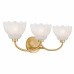 Whitecap 3-Light Brushed Gold Vanity Light