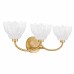 Whitecap 3-Light Brushed Gold Vanity Light