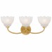 Whitecap 3-Light Brushed Gold Vanity Light