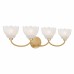 Whitecap 4-Light Brushed Gold Vanity Light