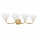 Whitecap 4-Light Brushed Gold Vanity Light
