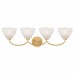 Whitecap 4-Light Brushed Gold Vanity Light