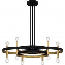 Winsland 6-Light Matte Black Chandelier