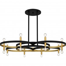 Winsland 8-Light Matte Black Chandelier