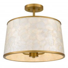 Windley 3-Light Brushed Gold Semi-Flush Mount