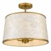 Windley 3-Light Brushed Gold Semi-Flush Mount