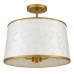 Windley 3-Light Brushed Gold Semi-Flush Mount