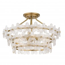 Wright 4-Light Brushed Gold Semi-Flush Mount