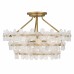 Wright 4-Light Brushed Gold Semi-Flush Mount