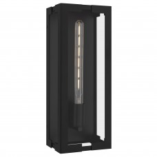 Young 1-Light Matte Black Outdoor Wall Lantern